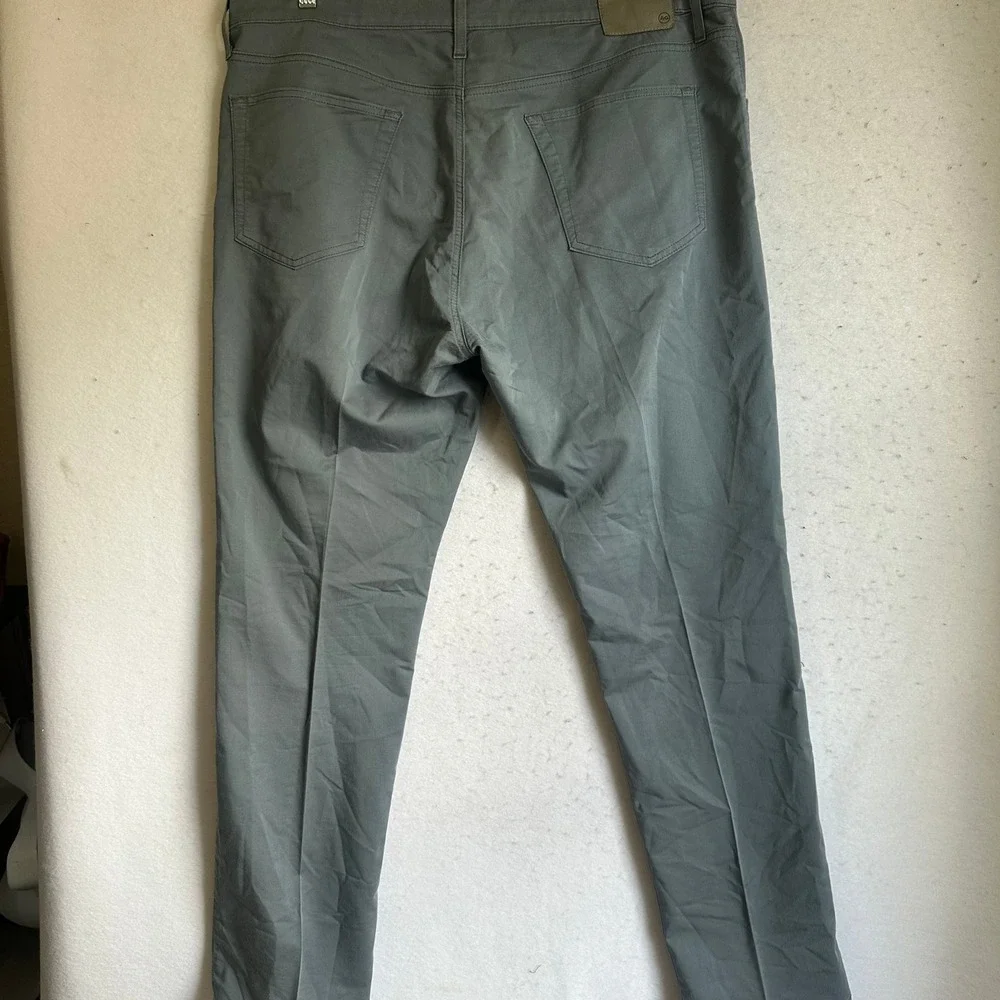 AG Adriano Goldschmied Everett Slim Straight Gray‎ Pants 40x32 Italian Fabric